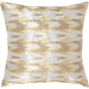 image:imageSafavieh Pillow Collection Throw Pillows 20 by 20Inch Boho Chic Metallic Silver Set of 2Metallic Silver