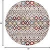image:imageSAFAVIEH Amsterdam Collection Area Rug  9 x 12 Ivory amp Multi Moroccan Boho Design NonShedding amp Easy Care Ideal for High Traffic Areas in Living Room Bedroom AMS108KLight GreyMulti