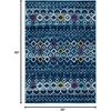 image:imageSAFAVIEH Amsterdam Collection Area Rug  9 x 12 Ivory amp Multi Moroccan Boho Design NonShedding amp Easy Care Ideal for High Traffic Areas in Living Room Bedroom AMS108KNavyTurquoise
