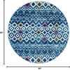 image:imageSAFAVIEH Amsterdam Collection Area Rug  9 x 12 Ivory amp Multi Moroccan Boho Design NonShedding amp Easy Care Ideal for High Traffic Areas in Living Room Bedroom AMS108KNavyTurquoise
