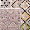 image:imageSAFAVIEH Amsterdam Collection Area Rug  9 x 12 Ivory amp Multi Moroccan Boho Design NonShedding amp Easy Care Ideal for High Traffic Areas in Living Room Bedroom AMS108KLight GreyMulti