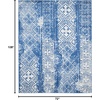 image:imageSAFAVIEH Area Rug 8x10  Adirondack Collection  Large  Dark Green amp Ivory Moroccan Boho Design NonShedding amp Easy Cleaning Ideal for Living Room Bedroom Office Dining Space ADR111YSilverBlue