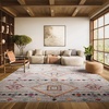 image:imageSAFAVIEH Area Rug 8x10  Adirondack Collection  Large  Navy amp Silver Moroccan Boho Tribal Design NonShedding amp Easy Cleaning Ideal for Living Room Bedroom Office Dining Space ADR208NLight GreyRed