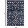 image:imageSAFAVIEH Area Rug 8x10  Adirondack Collection  Large  Navy amp Silver Moroccan Boho Tribal Design NonShedding amp Easy Cleaning Ideal for Living Room Bedroom Office Dining Space ADR208NNavySilver