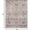 image:imageSAFAVIEH Area Rug 8x10  Adirondack Collection  Large  Navy amp Silver Moroccan Boho Tribal Design NonShedding amp Easy Cleaning Ideal for Living Room Bedroom Office Dining Space ADR208NLight GreyRed