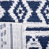 image:imageSAFAVIEH Area Rug 8x10  Augustine Collection  Large  Navy amp Ivory Cotton Moroccan Boho Tribal Fringe Design Easy Cleaning Ideal for Living Room Bedroom Office Dining Space AGT849NNavyIvory
