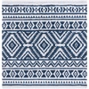 image:imageSAFAVIEH Area Rug 8x10  Augustine Collection  Large  Navy amp Ivory Cotton Moroccan Boho Tribal Fringe Design Easy Cleaning Ideal for Living Room Bedroom Office Dining Space AGT849NNavyIvory