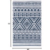 image:imageSAFAVIEH Area Rug 8x10  Augustine Collection  Large  Navy amp Ivory Cotton Moroccan Boho Tribal Fringe Design Easy Cleaning Ideal for Living Room Bedroom Office Dining Space AGT849NNavyIvory