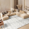 image:imageSAFAVIEH Area Rug 8x10  Berber Fringe Shag Collection  Large  Cream amp Dark Grey Moroccan Design NonShedding amp Easy Cleaning Thick Pile Ideal for Living Room Bedroom Dining Space BFG516AIvorySage