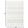 image:imageSAFAVIEH Area Rug 8x10  Berber Fringe Shag Collection  Large  Cream amp Dark Grey Moroccan Design NonShedding amp Easy Cleaning Thick Pile Ideal for Living Room Bedroom Dining Space BFG516AIvorySage