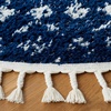 image:imageSAFAVIEH Area Rug 8x10  Berber Fringe Shag Collection  Large  Cream amp Dark Grey Moroccan Design NonShedding amp Easy Cleaning Thick Pile Ideal for Living Room Bedroom Dining Space BFG516ANavyIvory
