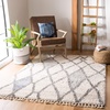 image:imageSAFAVIEH Area Rug 8x10  Berber Fringe Shag Collection  Large  Creme amp Black Moroccan Design NonShedding amp Easy Cleaning Plush Thick Pile Ideal for Living Room Bedroom Dining Space BFG628BCreamBlue