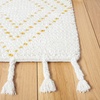 image:imageSAFAVIEH Area Rug 8x10  Casablanca Collection  Large  Ivory amp Black Handmade Wool Moroccan Boho Braided Tassel Ideal for Living Room Bedroom Dining Space CSB676ZIvoryGold