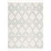image:imageSAFAVIEH Area Rug 8x10  Casablanca Collection  Large  Ivory amp Black Handmade Wool Moroccan Boho Braided Tassel Ideal for Living Room Bedroom Dining Space CSB676ZIvoryGreen