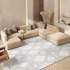 image:imageSAFAVIEH Area Rug 8x10  Casablanca Collection  Large  Ivory amp Black Handmade Wool Moroccan Boho Braided Tassel Ideal for Living Room Bedroom Dining Space CSB676ZIvoryBlack
