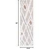 image:imageSAFAVIEH Area Rug 8x10  Casablanca Collection  Large  Ivory amp Brown Handmade Wool Moroccan Design Ideal for Living Room Bedroom Dining Space CSB975AGreyIvory