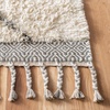 image:imageSAFAVIEH Area Rug 8x10  Casablanca Shag Collection  Large  Ivory amp Navy Handmade Wool Moroccan Medallion Tassel Design Plush Thick Pile Ideal for Living Room Bedroom Dining Space CSB251AIvoryNavy