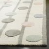 image:imageSAFAVIEH Area Rug 8x10  Kids Collection  Large  Ivory amp Multi Handmade Wool Polka Dot Stripe Ideal for Bedroom Playroom Nursery Boys amp Girls Room SFK909A