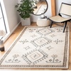 image:imageSAFAVIEH Area Rug 8x10  Kilim Collection  Large  Blue amp Black Flat Weave Jute Design Ideal for Living Room Bedroom Office Dining Space KLM762MIvoryBlack