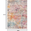 image:imageSAFAVIEH Area Rug 8x10  Madison Collection  Large  Grey amp Orange Modern Abstract Design NonShedding amp Easy Cleaning Ideal for Living Room Bedroom Office Dining Space MAD460FGreyPink
