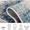 image:imageSAFAVIEH Area Rug 8x10  Madison Collection  Large  Grey amp Orange Modern Abstract Design NonShedding amp Easy Cleaning Ideal for Living Room Bedroom Office Dining Space MAD460FGreyBlue