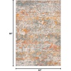 image:imageSAFAVIEH Area Rug 8x10  Madison Collection  Large  Grey amp Orange Modern Abstract Design NonShedding amp Easy Cleaning Ideal for Living Room Bedroom Office Dining Space MAD460FGreyOrange