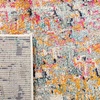image:imageSAFAVIEH Area Rug 8x10  Madison Collection  Large  Grey amp Orange Modern Abstract Design NonShedding amp Easy Cleaning Ideal for Living Room Bedroom Office Dining Space MAD460FGreyPink