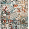 image:imageSAFAVIEH Area Rug 8x10  Madison Collection  Large  Ivory amp Turquoise Modern Abstract Design NonShedding amp Easy Cleaning Ideal for Living Room Bedroom Office Dining Space MAD471AGreyBlue