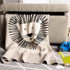 image:imageSAFAVIEH Baby Collection Dandy Lion Orange and Natural 32 x 40 Cotton Throw Blanket 34x41Grey  Black