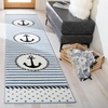 image:imageSAFAVIEH Carousel Kids Collection Accent Rug  4 x 6 Navy amp Ivory NonShedding amp Easy Care Ideal for High Traffic Areas for Boys amp Girls in Playroom Nursery Bedroom CRK124NIvoryNavy