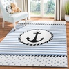 image:imageSAFAVIEH Carousel Kids Collection Accent Rug  4 x 6 Navy amp Ivory NonShedding amp Easy Care Ideal for High Traffic Areas for Boys amp Girls in Playroom Nursery Bedroom CRK124NIvoryNavy
