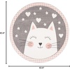 image:imageSAFAVIEH Carousel Kids Collection Accent Rug  4 x 6 Pink amp Grey Cat Design NonShedding amp Easy Care Ideal for High Traffic Areas for Boys amp Girls in Playroom Nursery Bedroom CRK134PPinkGrey