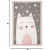 image:imageSAFAVIEH Carousel Kids Collection Accent Rug  4 x 6 Pink amp Grey Cat Design NonShedding amp Easy Care Ideal for High Traffic Areas for Boys amp Girls in Playroom Nursery Bedroom CRK134PPinkGrey