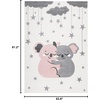 image:imageSAFAVIEH Carousel Kids Collection Accent Rug  4 x 6 Pink amp White Koala Design NonShedding amp Easy Care Ideal for High Traffic Areas for Boys amp Girls in Playroom Nursery Bedroom CRK195UIvoryPink