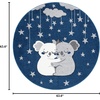 image:imageSAFAVIEH Carousel Kids Collection Accent Rug  4 x 6 Pink amp White Koala Design NonShedding amp Easy Care Ideal for High Traffic Areas for Boys amp Girls in Playroom Nursery Bedroom CRK195UNavyGrey