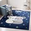 image:imageSAFAVIEH Carousel Kids Collection Accent Rug  4 x 6 Pink amp White Koala Design NonShedding amp Easy Care Ideal for High Traffic Areas for Boys amp Girls in Playroom Nursery Bedroom CRK195UNavyGrey