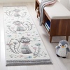 image:imageSAFAVIEH Carousel Kids Collection Area Rug  53 Square Ivory amp Pink NonShedding amp Easy Care Ideal for High Traffic Areas for Boys amp Girls in Playroom Nursery Bedroom CRK187AIvoryPink