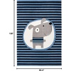 image:imageSAFAVIEH Carousel Kids Collection Area Rug  53 x 76 Navy amp Ivory Stripe Design NonShedding amp Easy Care Ideal for High Traffic Areas for Boys amp Girls in Playroom Nursery Bedroom CRK126NNavyIvory