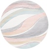 image:imageSAFAVIEH Hollywood Collection Area Rug  53 x 76 Grey amp Blue MidCentury Modern Design NonShedding amp Easy Care Ideal for High Traffic Areas in Living Room Bedroom HLW766FGreyPink