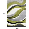 image:imageSAFAVIEH Hollywood Collection Area Rug  53 x 76 Grey amp Blue MidCentury Modern Design NonShedding amp Easy Care Ideal for High Traffic Areas in Living Room Bedroom HLW766FGreyGreen