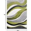 image:imageSAFAVIEH Hollywood Collection Area Rug  53 x 76 Grey amp Blue MidCentury Modern Design NonShedding amp Easy Care Ideal for High Traffic Areas in Living Room Bedroom HLW766FGreyGreen