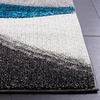 image:imageSAFAVIEH Hollywood Collection Area Rug  53 x 76 Grey amp Blue MidCentury Modern Design NonShedding amp Easy Care Ideal for High Traffic Areas in Living Room Bedroom HLW766FGreyTurquoise