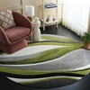 image:imageSAFAVIEH Hollywood Collection Area Rug  53 x 76 Grey amp Blue MidCentury Modern Design NonShedding amp Easy Care Ideal for High Traffic Areas in Living Room Bedroom HLW766FGreyGreen