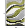 image:imageSAFAVIEH Hollywood Collection Area Rug  53 x 76 Grey amp Blue MidCentury Modern Design NonShedding amp Easy Care Ideal for High Traffic Areas in Living Room Bedroom HLW766FGreyGreen