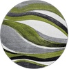 image:imageSAFAVIEH Hollywood Collection Area Rug  53 x 76 Grey amp Blue MidCentury Modern Design NonShedding amp Easy Care Ideal for High Traffic Areas in Living Room Bedroom HLW766FGreyGreen