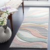 image:imageSAFAVIEH Hollywood Collection Area Rug  53 x 76 Grey amp Blue MidCentury Modern Design NonShedding amp Easy Care Ideal for High Traffic Areas in Living Room Bedroom HLW766FGreyPink