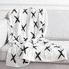 image:imageSAFAVIEH Home Collection Alto BlackIvory Cotton 50 x 60 Decorative Accent Throw Blanket