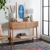 image:imageSAFAVIEH Home Collection Chartrelle BluePink 14 x 29inch Boho Chic Wood Framed Textile Wall Art for Bedroom Living Room Foyer Dining Area Entryway