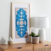 image:imageSAFAVIEH Home Collection Chartrelle BluePink 14 x 29inch Boho Chic Wood Framed Textile Wall Art for Bedroom Living Room Foyer Dining Area Entryway