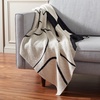 image:imageSAFAVIEH Home Collection Cleon BlackIvory Cotton 50 x 60 Decorative Accent Throw BlanketBlackIvory